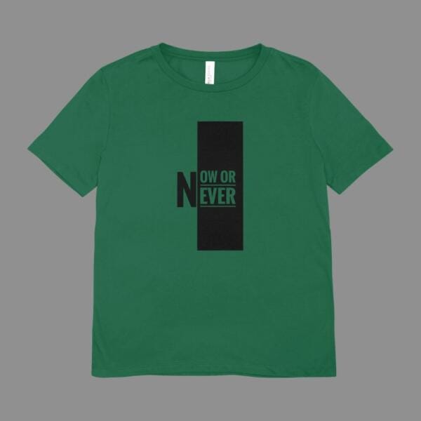 Now Or Never T-Shirt Bottle Green