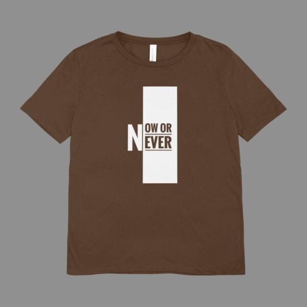Now Or Never T-Shirt Brown