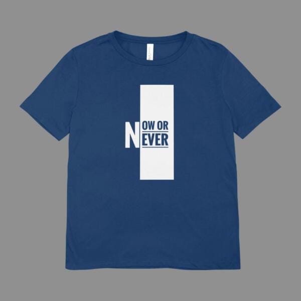 Now Or Never T-Shirt Navy Blue