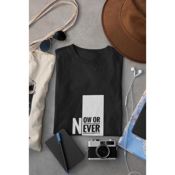 Now Or Never T-shirt Black