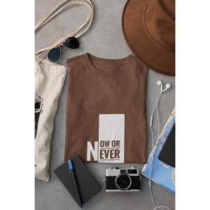 Now Or Never T-shirt Brown