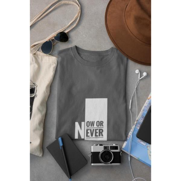 Now Or Never T-shirt Grey