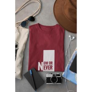 Now Or Never T-shirt Maroon