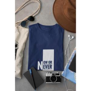 Now Or Never T-shirt Navy Blue