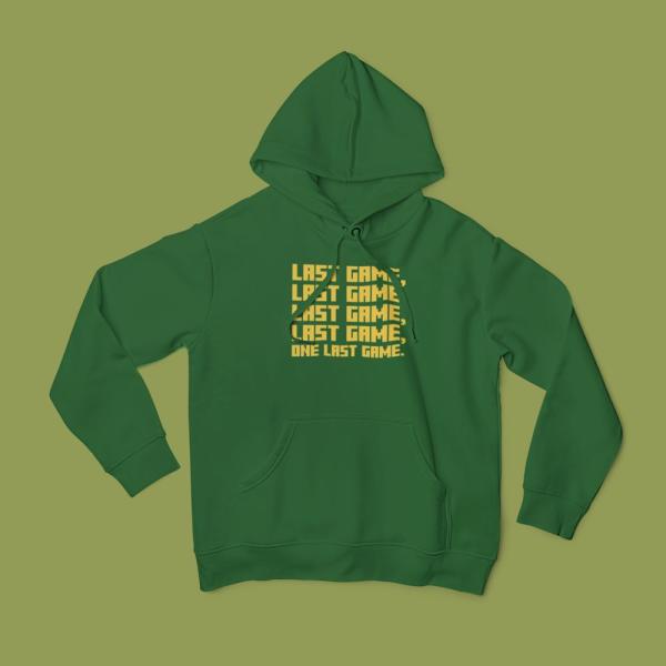 One Last Game Hoodie Bottle Green