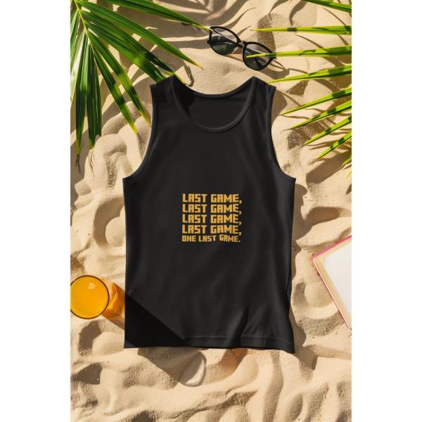 One Last Game Tank Top Black