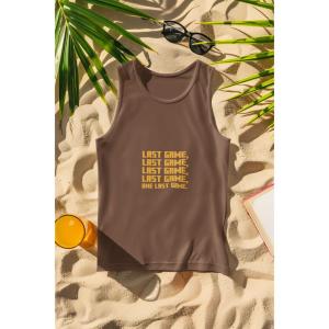 One Last Game Tank Top Brown