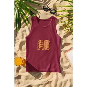 One Last Game Tank Top Maroon