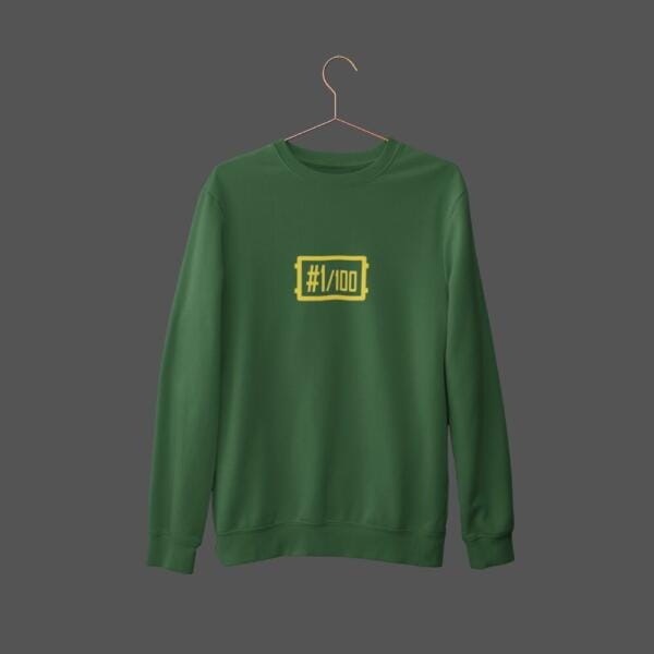 One Out Of 100 Sweatshirt Bottle Green
