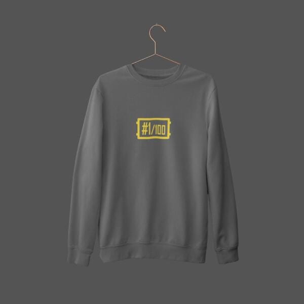 One Out Of 100 Sweatshirt Grey