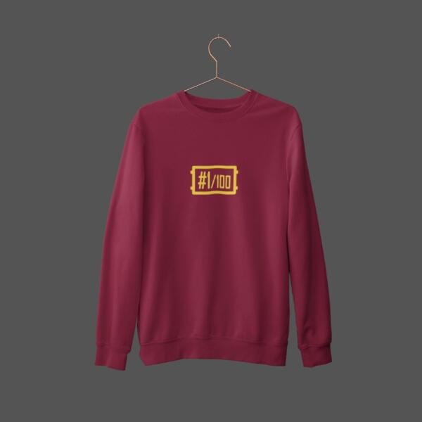 One Out Of 100 Sweatshirt Maroon