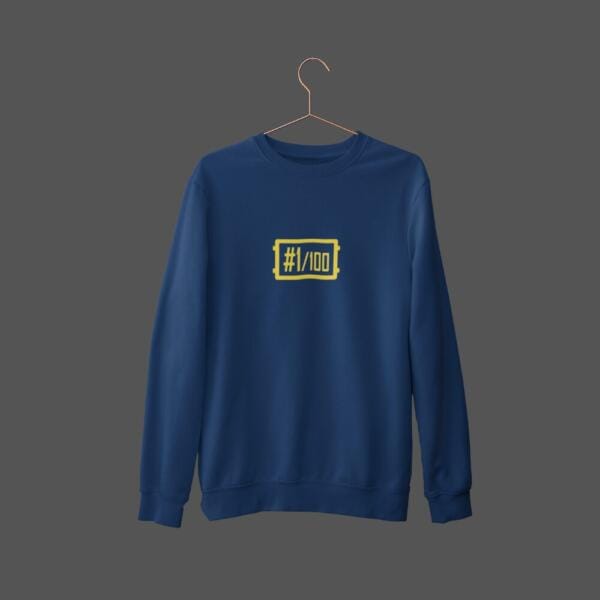 One Out Of 100 Sweatshirt Navy Blue