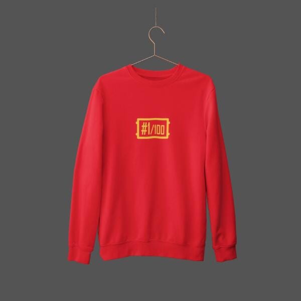 One Out Of 100 Sweatshirt Red