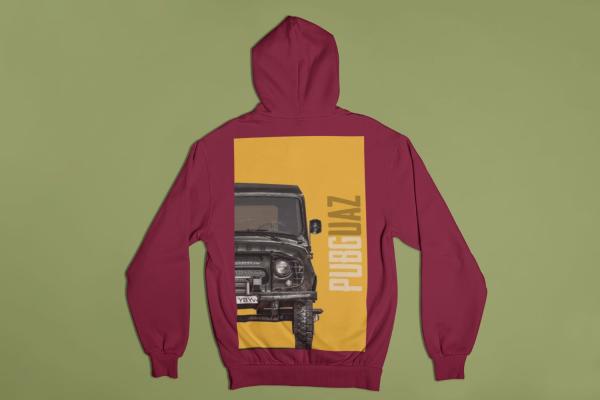 Pubg UAZ Hoodie Maroon