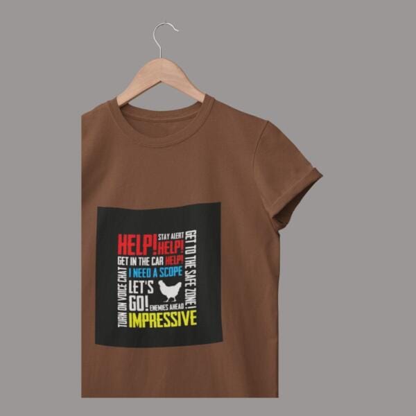 Pubg Voice Chat T-Shirt Brown