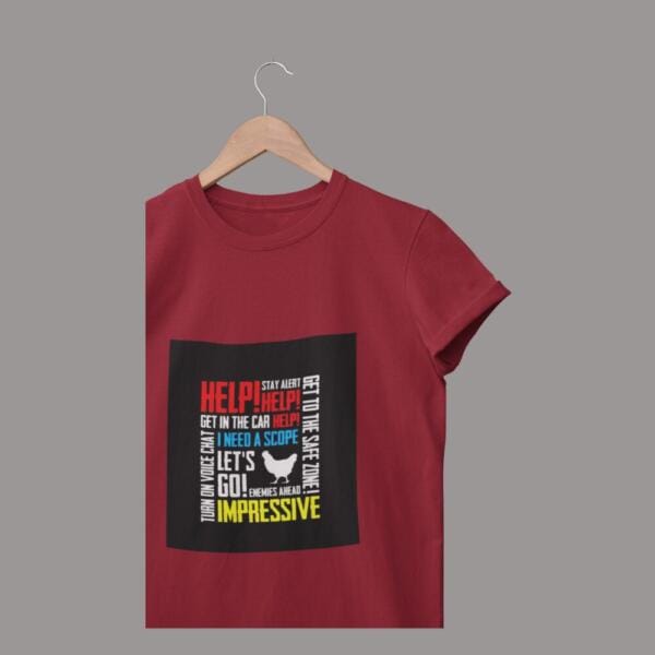 Pubg Voice Chat T-Shirt Maroon