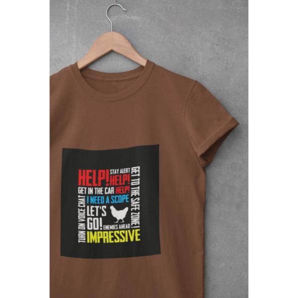 Pubg Voice Chat T-shirt Brown