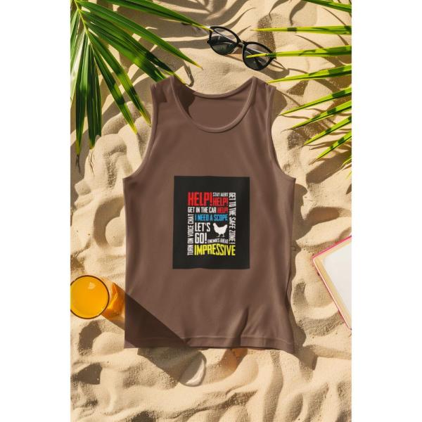 Pubg Voice Chat Tank Top Brown