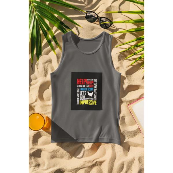 Pubg Voice Chat Tank Top Grey