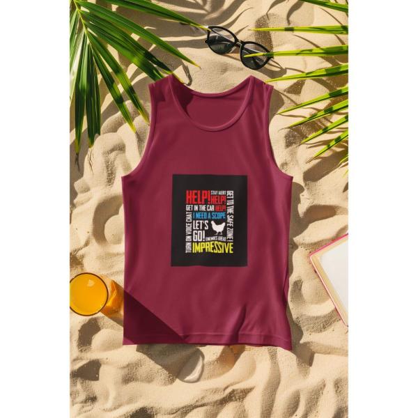 Pubg Voice Chat Tank Top Maroon