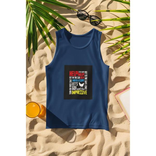 Pubg Voice Chat Tank Top Navy Blue