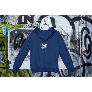 Who Cares Hoodie Navy Blue