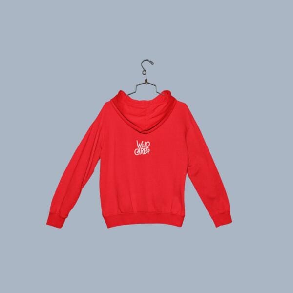 Who Cares Hoodie Red