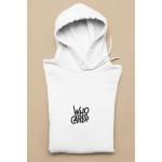Who Cares Hoodie White