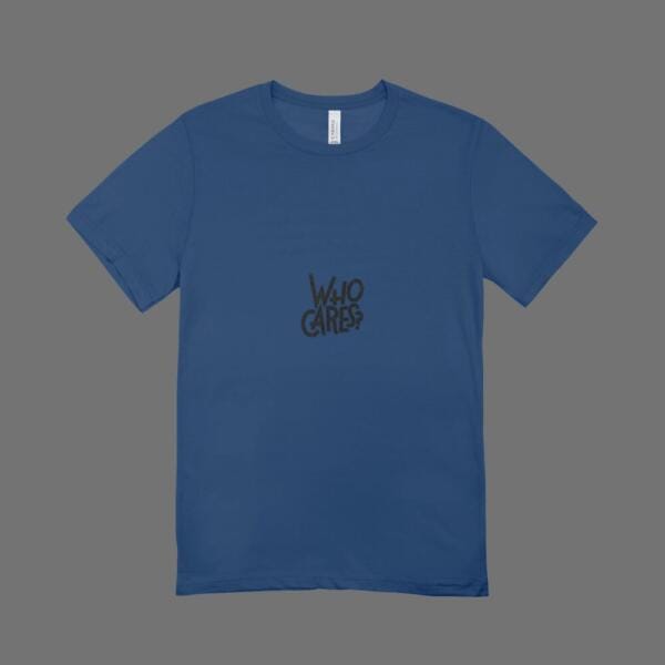Who Cares T-Shirt Navy Blue
