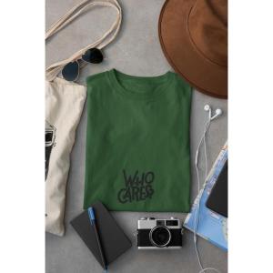 Who Cares T-shirt Bottle Green