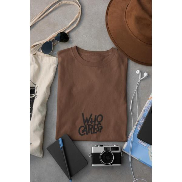 Who Cares T-shirt Brown
