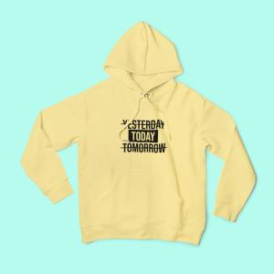 Yesterday Today Tomorrow Hoodie Beige