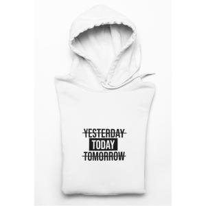 Yesterday Today Tomorrow Hoodie White