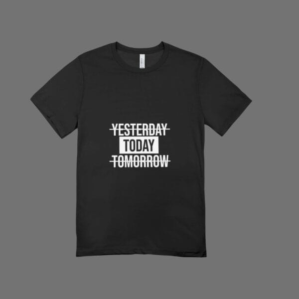 Yesterday Today Tomorrow T-Shirt Black