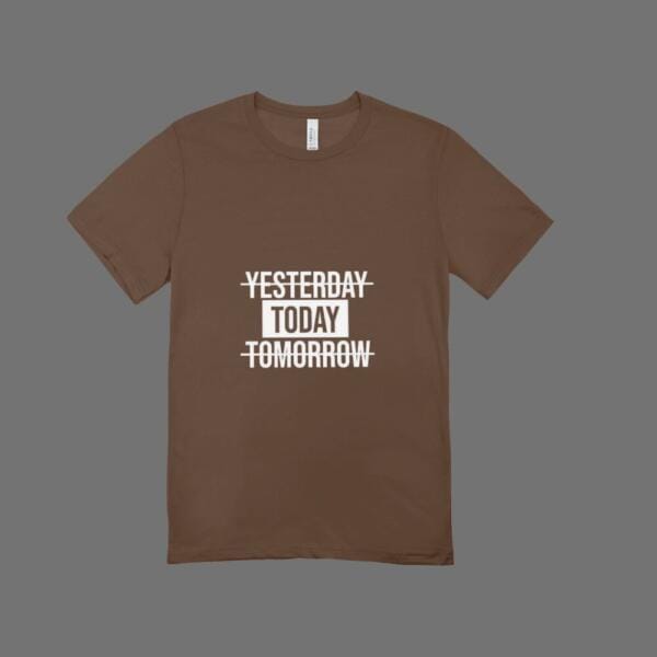 Yesterday Today Tomorrow T-Shirt Brown