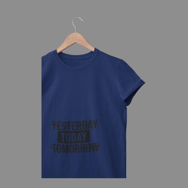 Yesterday Today Tomorrow T-Shirt Navy Blue