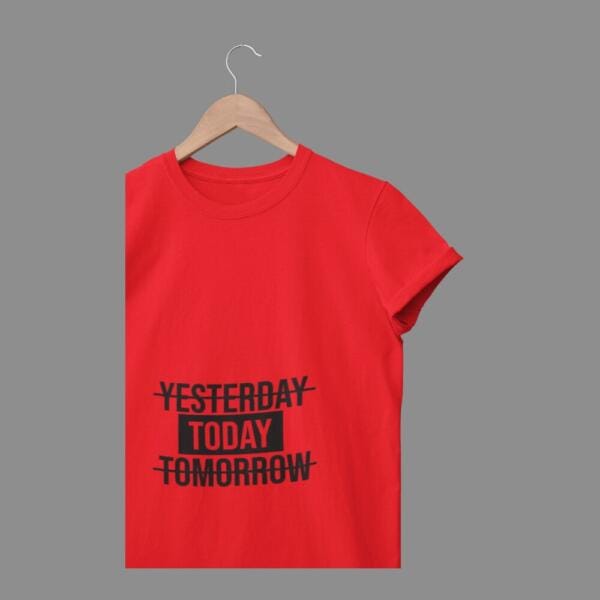 Yesterday Today Tomorrow T-Shirt Red