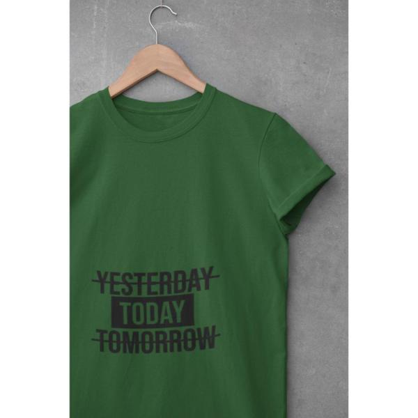 Yesterday Today Tomorrow T-shirt Bottle Green