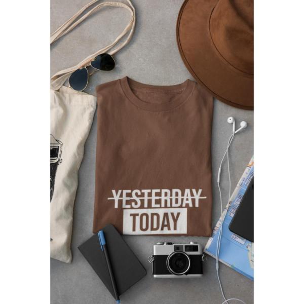 Yesterday Today Tomorrow T-shirt Brown