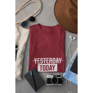 Yesterday Today Tomorrow T-shirt Maroon