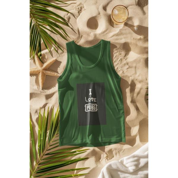 I Love Pubg Tank Top Bottle Green