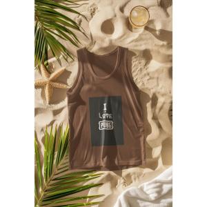 I Love Pubg Tank Top Brown