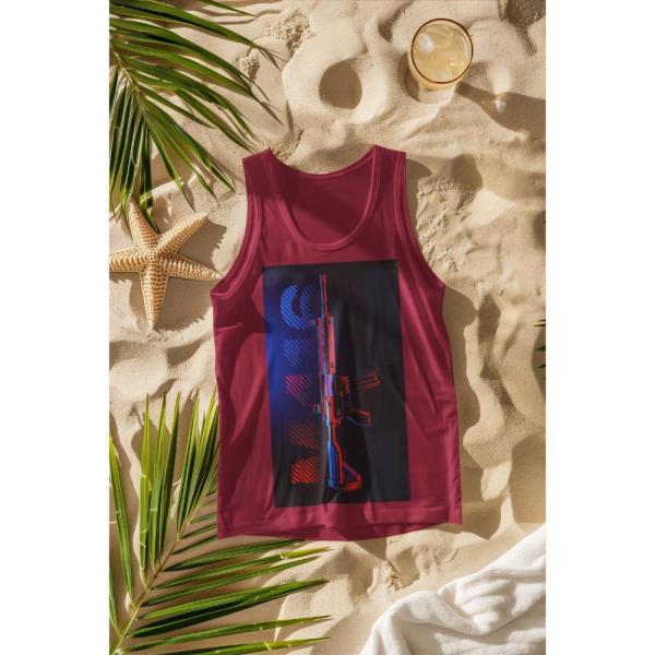 M416 Tank Top Maroon