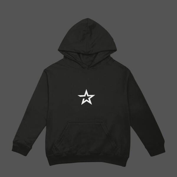 Bold Star Hoodie Black