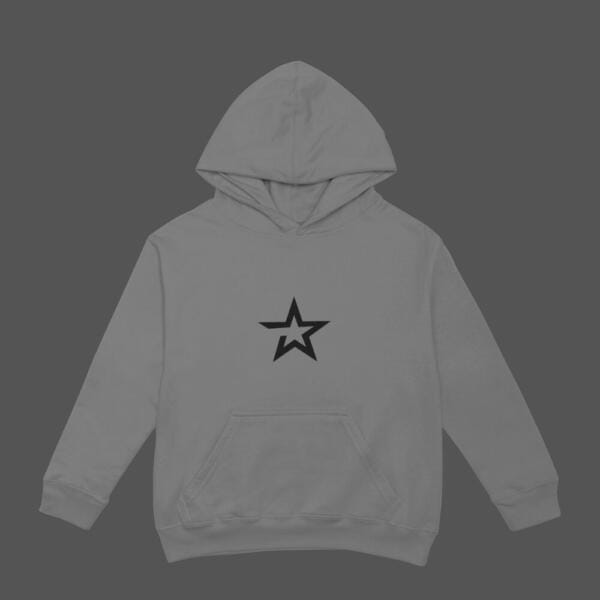 Bold Star Hoodie Grey