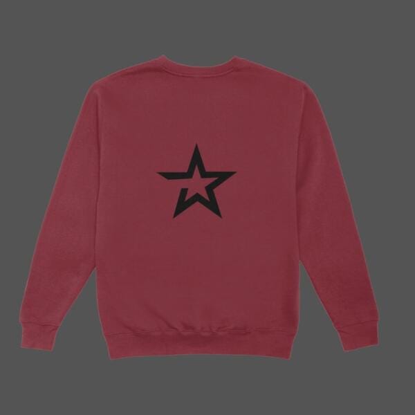 Bold Star Sweatshirt Maroon