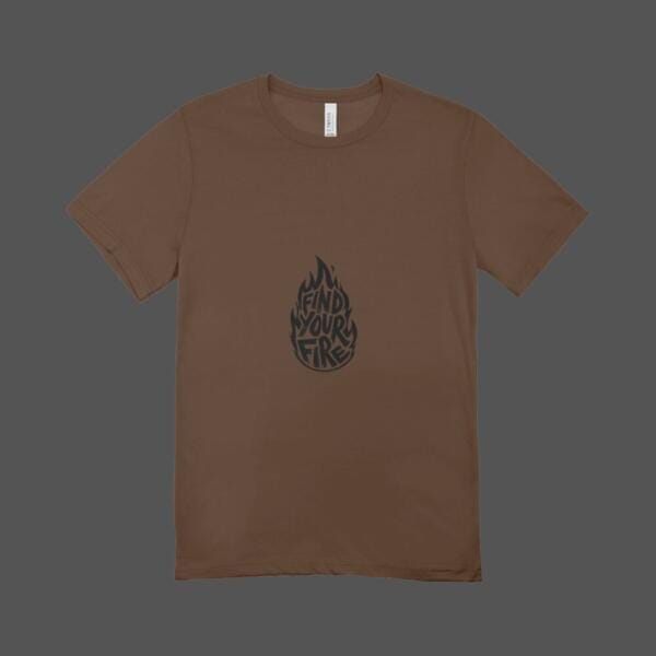 Find Your Fire T-shirt Brown