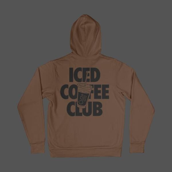 Iced Coffee Club Hoodie Brown