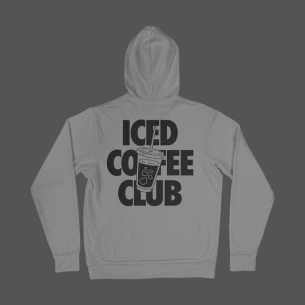 Iced Coffee Club Hoodie Grey