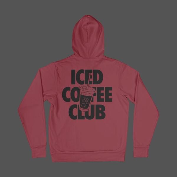 Iced Coffee Club Hoodie Maroon